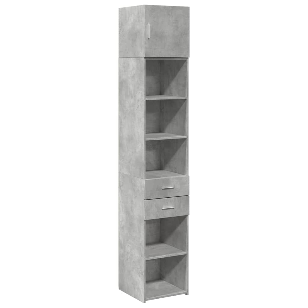 Mobile Sottile Grigio Cemento 40x42,5x225 cm in Truciolato | homemem39