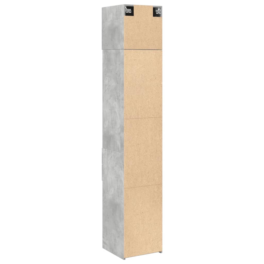 Mobile Sottile Grigio Cemento 40x42,5x225 cm in Truciolato - homemem39
