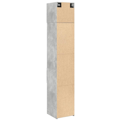 Mobile Sottile Grigio Cemento 40x42,5x225 cm in Truciolato - homemem39