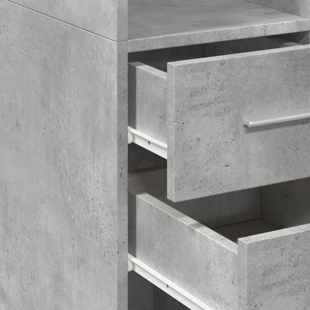 Mobile Sottile Grigio Cemento 40x42,5x225 cm in Truciolato - homemem39