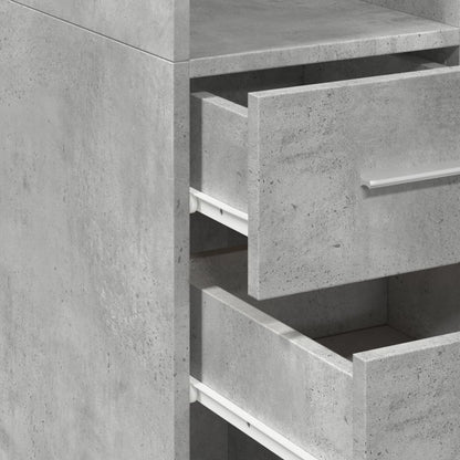 Mobile Sottile Grigio Cemento 40x42,5x225 cm in Truciolato - homemem39