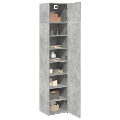 Mobile Sottile Grigio Cemento 45x42,5x225 cm in Truciolato