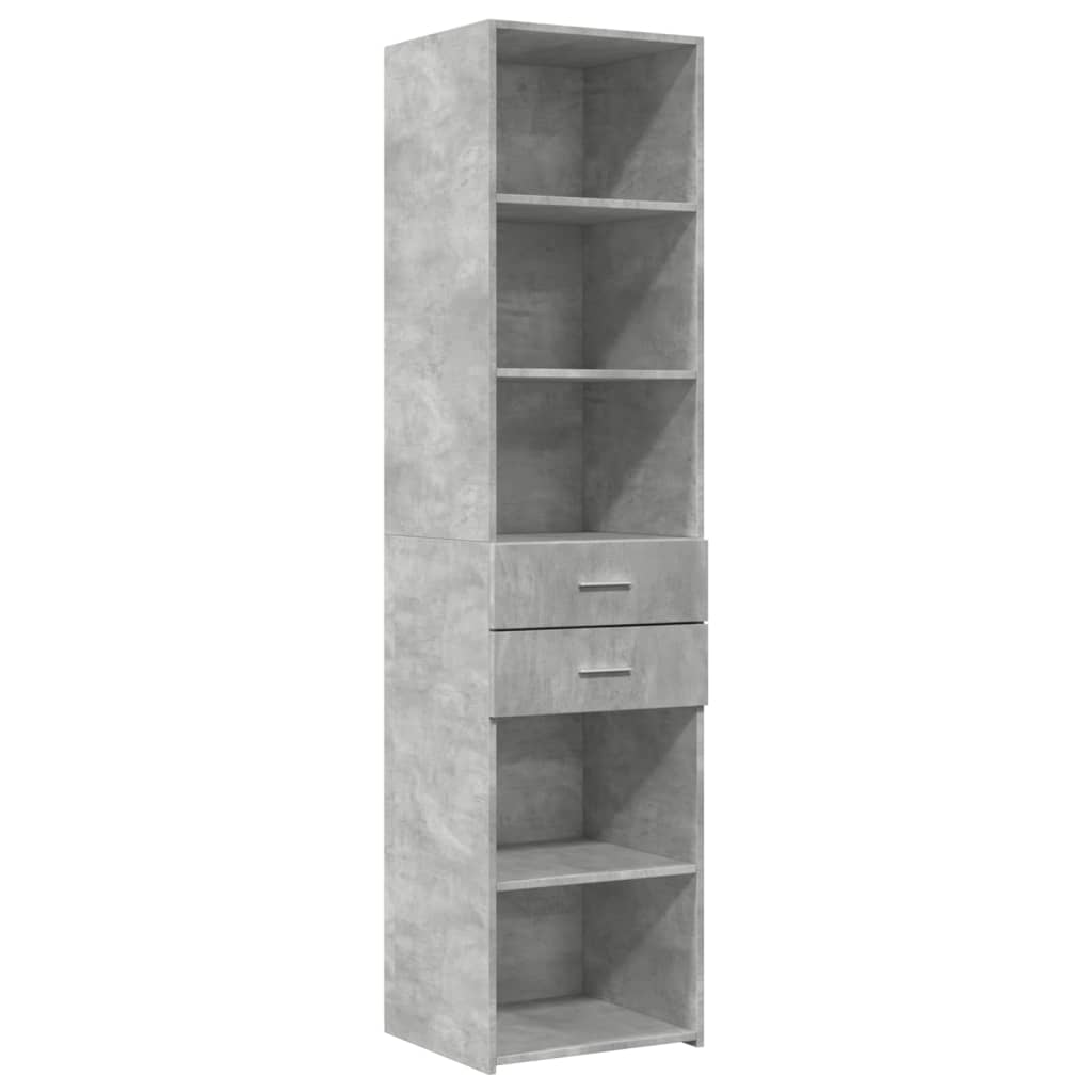 Mobile Sottile Grigio Cemento 45x42,5x225 cm in Truciolato - homemem39