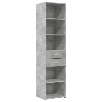 Mobile Sottile Grigio Cemento 45x42,5x225 cm in Truciolato - homemem39