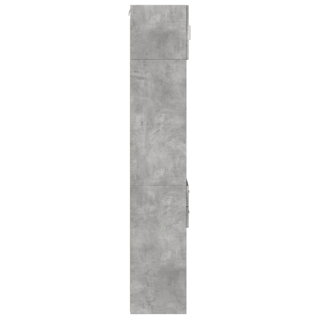 Mobile Sottile Grigio Cemento 45x42,5x225 cm in Truciolato - homemem39