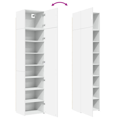 Mobile Sottile Bianco 50x42,5x225 cm in Truciolato | homemem39