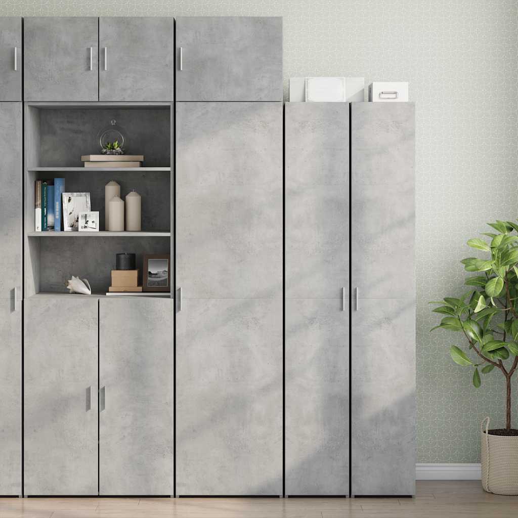 Mobile Sottile Grigio Cemento 50x42,5x225 cm in Truciolato