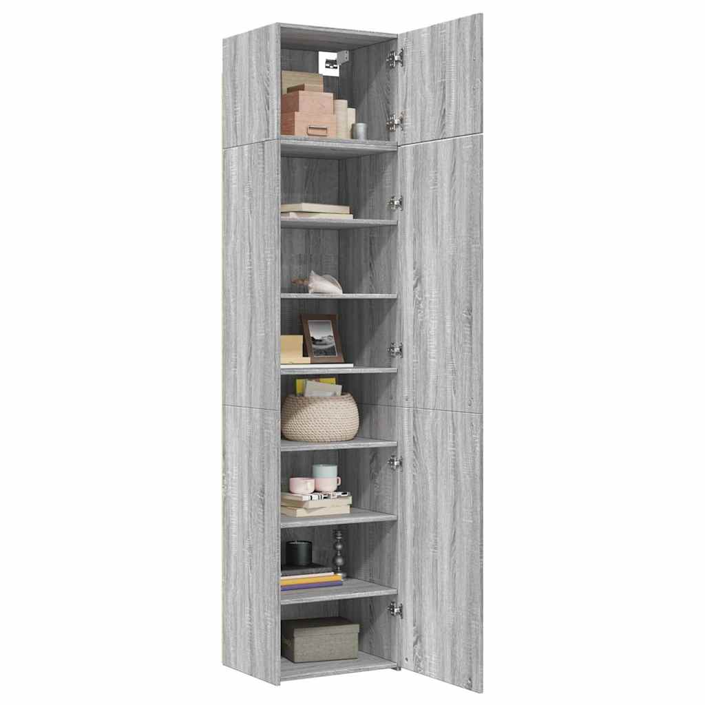 Mobile Sottile Grigio Sonoma 50x42,5x225 cm in Truciolato - homemem39