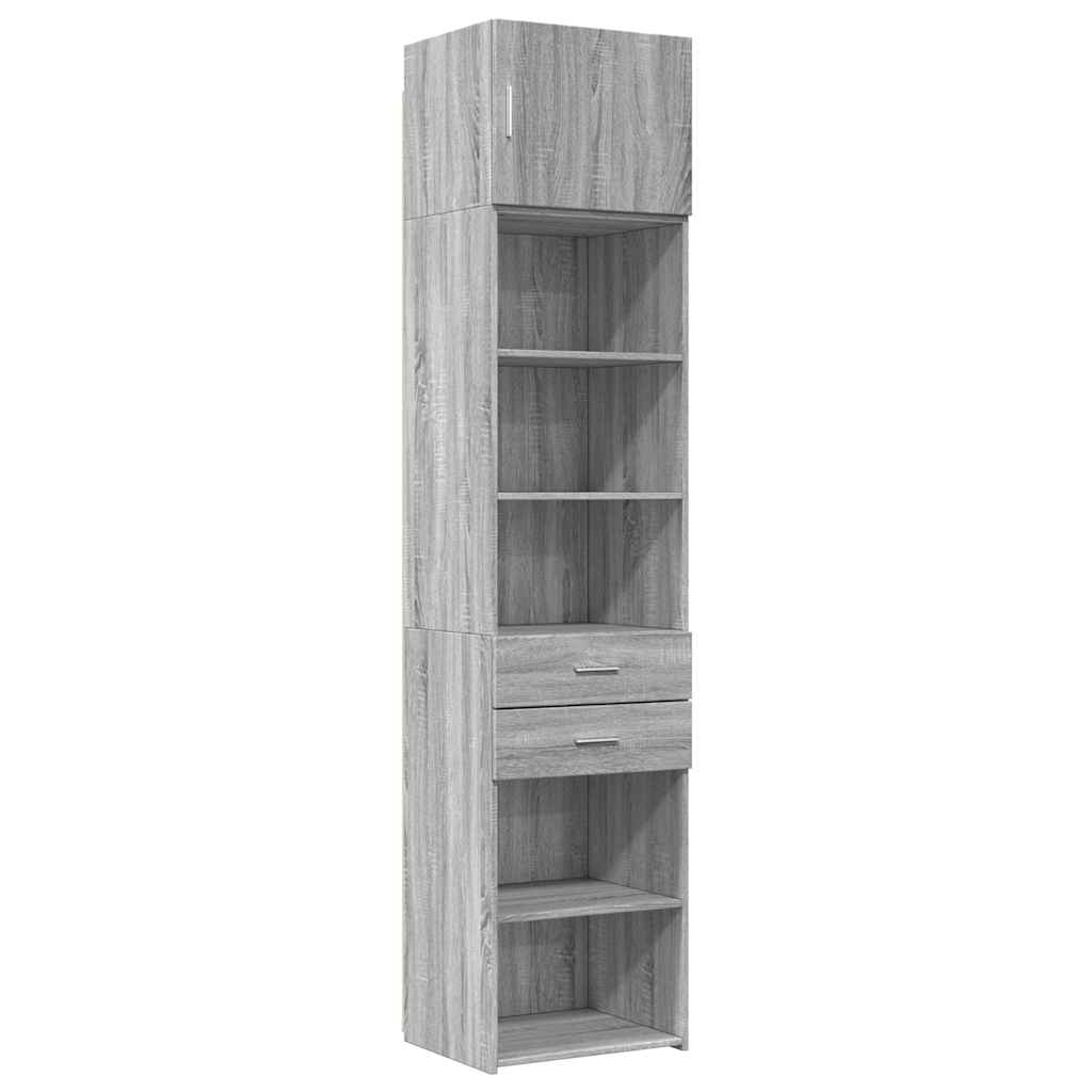 Mobile Sottile Grigio Sonoma 50x42,5x225 cm in Truciolato - homemem39