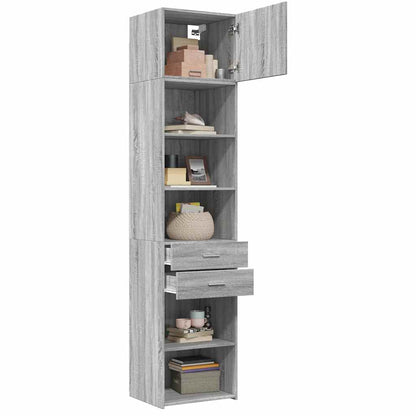 Mobile Sottile Grigio Sonoma 50x42,5x225 cm in Truciolato - homemem39