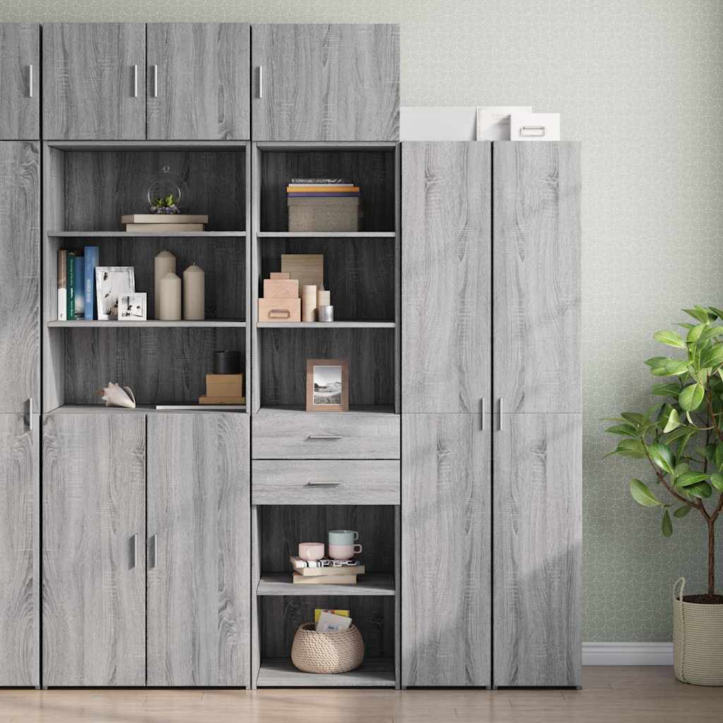 Mobile Sottile Grigio Sonoma 50x42,5x225 cm in Truciolato - homemem39
