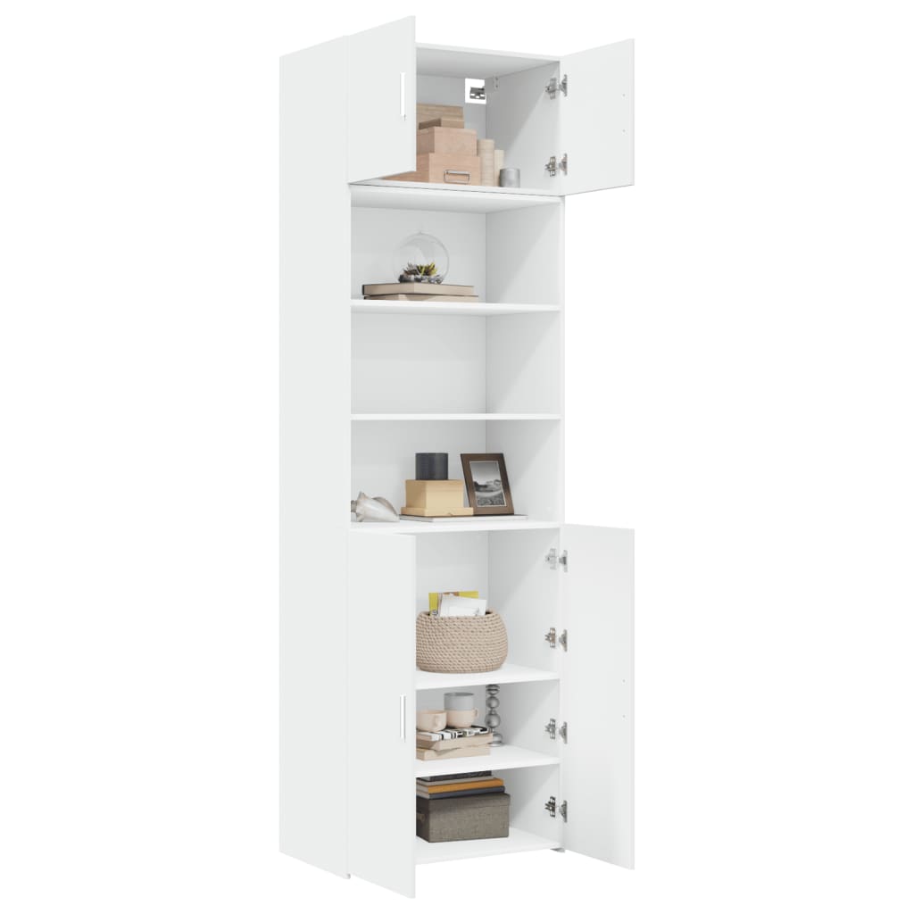 Mobile Portaoggetti Bianco 70x42,5x225 cm in Truciolato | homemem39
