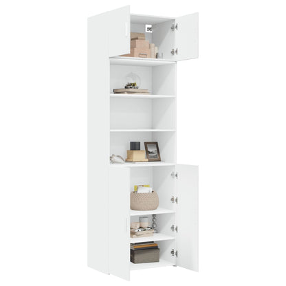 Mobile Portaoggetti Bianco 70x42,5x225 cm in Truciolato | homemem39