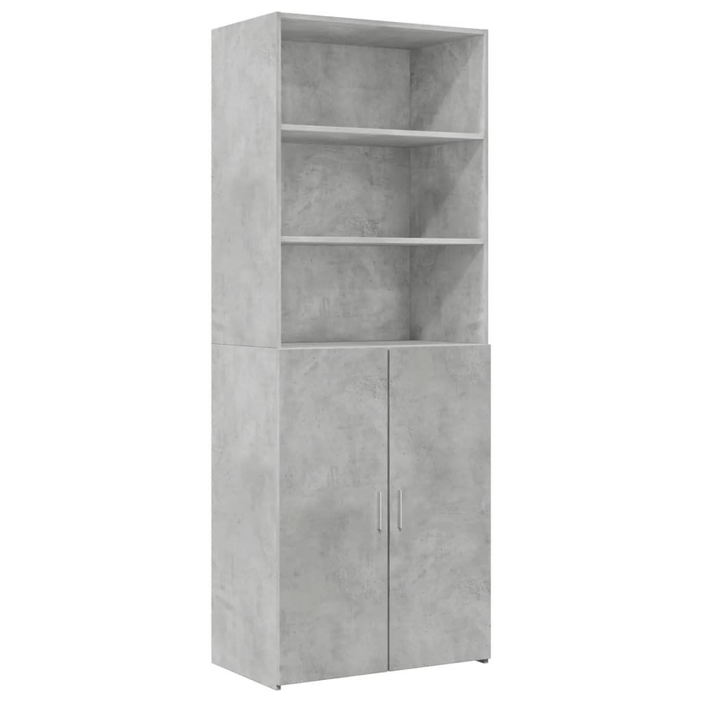 Armadietto Grigio Cemento 70x42,5x225 cm in Truciolato - homemem39