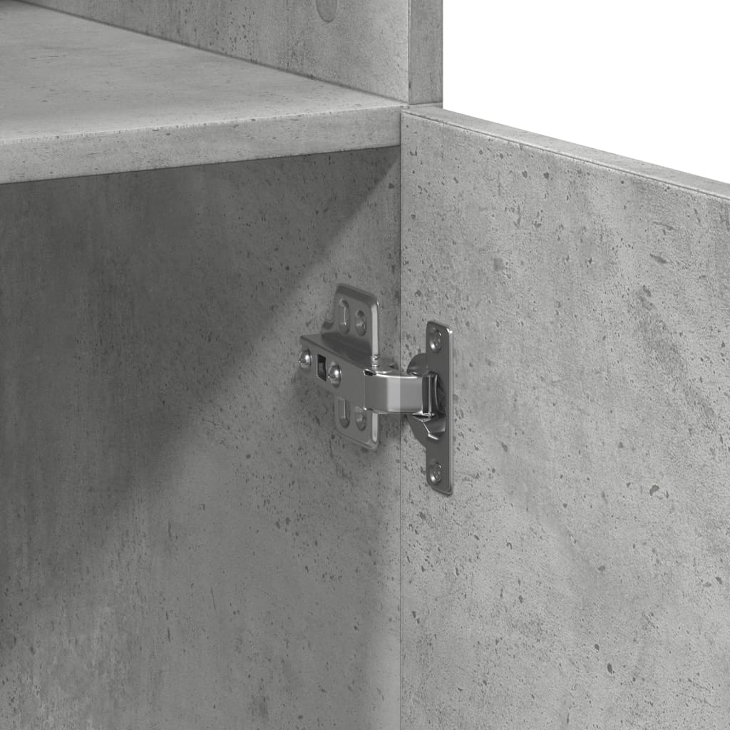 Armadietto Grigio Cemento 70x42,5x225 cm in Truciolato - homemem39