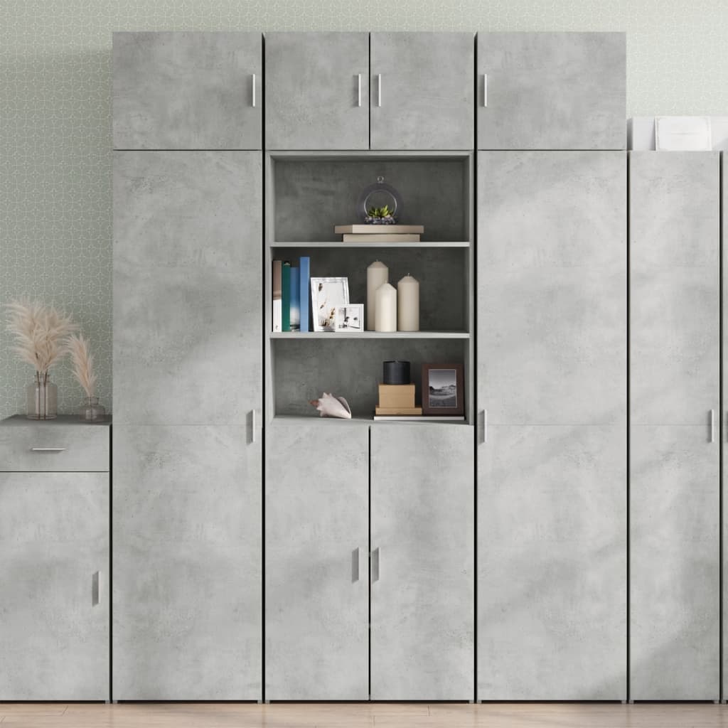 Armadietto Grigio Cemento 70x42,5x225 cm in Truciolato - homemem39