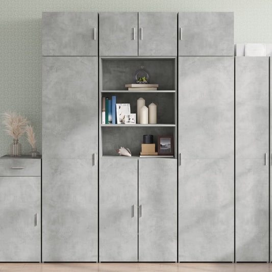 Armadietto Grigio Cemento 70x42,5x225 cm in Truciolato - homemem39
