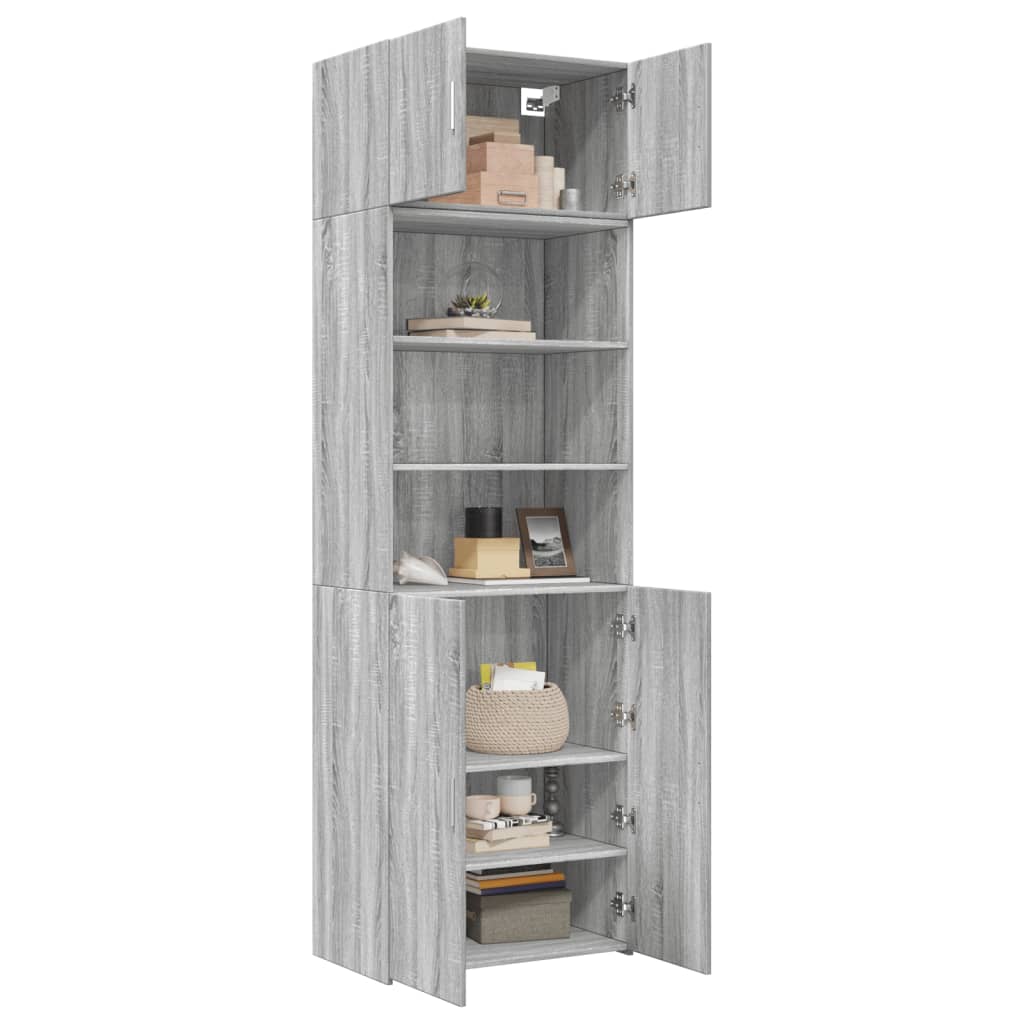 Armadietto Grigio Sonoma 70x42,5x225 cm in Truciolato - homemem39