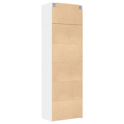 Mobile Portaoggetti Bianco 70x42,5x225 cm in Truciolato - homemem39