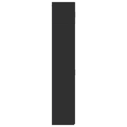 Mobile Portaoggetti Nero 70x42,5x225 cm in Truciolato - homemem39