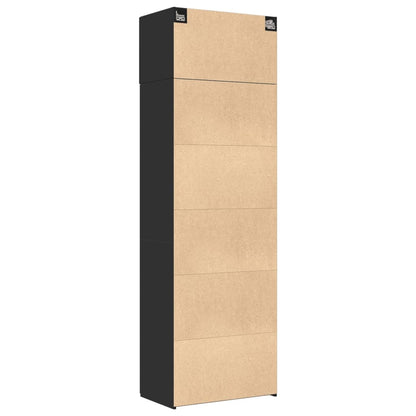 Mobile Portaoggetti Nero 70x42,5x225 cm in Truciolato - homemem39