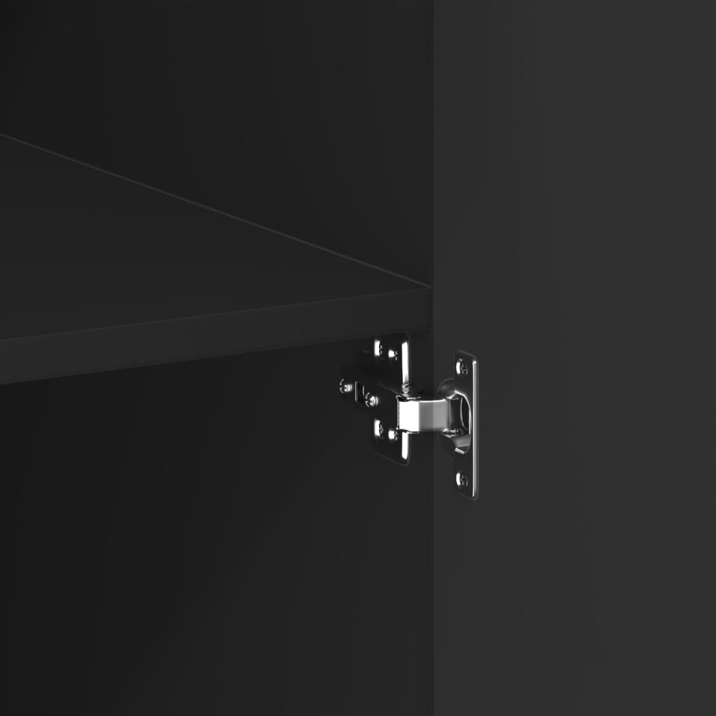 Mobile Portaoggetti Nero 70x42,5x225 cm in Truciolato - homemem39