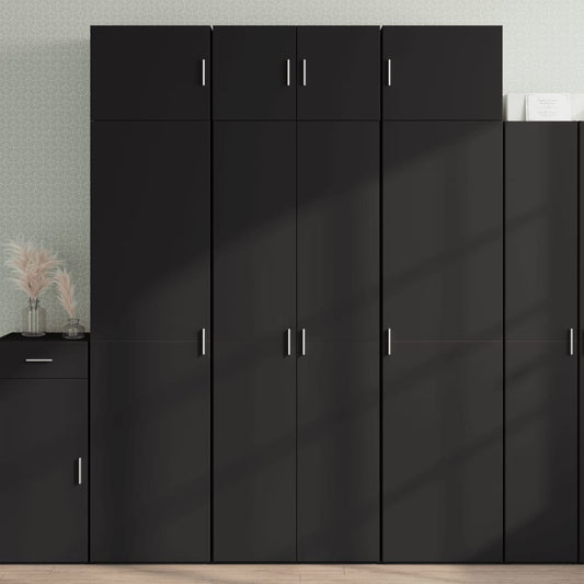 Mobile Portaoggetti Nero 70x42,5x225 cm in Truciolato - homemem39