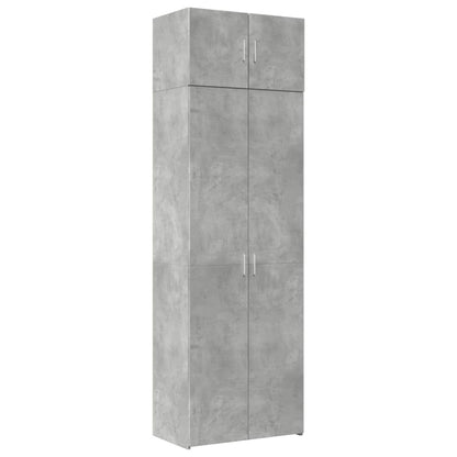 Armadietto Grigio Cemento 70x42,5x225 cm in Legno Multistrato - homemem39