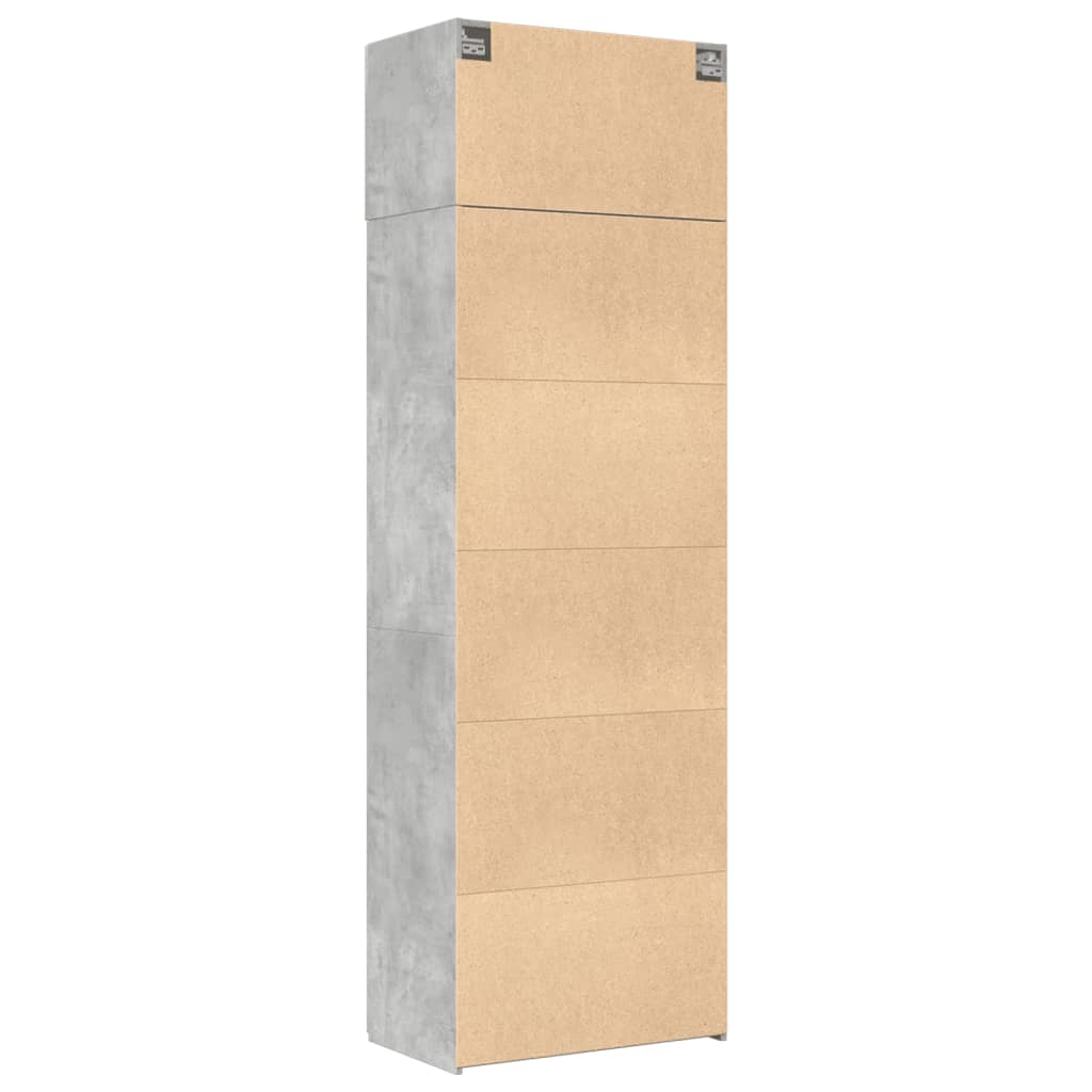 Armadietto Grigio Cemento 70x42,5x225 cm in Legno Multistrato - homemem39