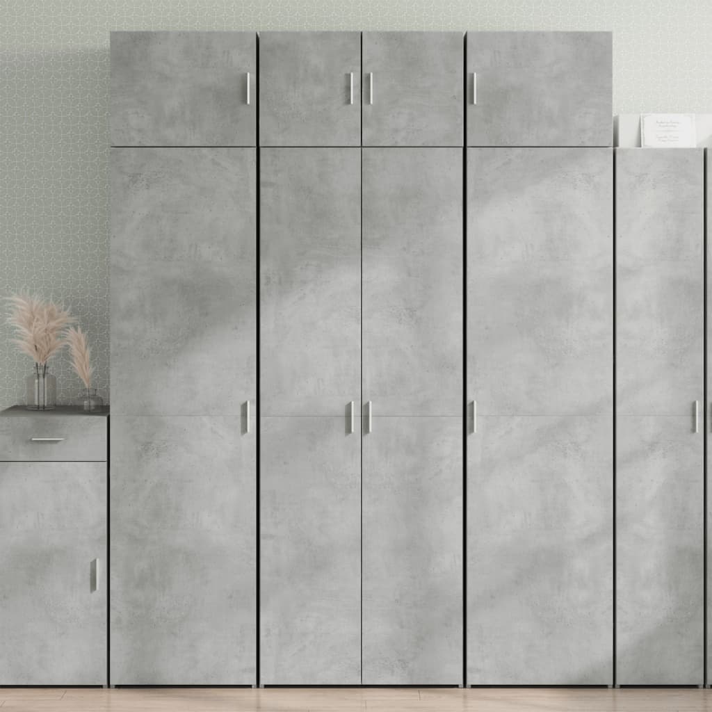 Armadietto Grigio Cemento 70x42,5x225 cm in Legno Multistrato - homemem39