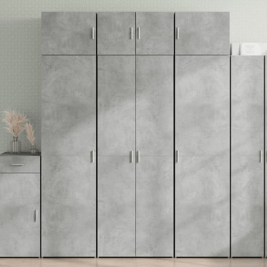 Armadietto Grigio Cemento 70x42,5x225 cm in Legno Multistrato - homemem39