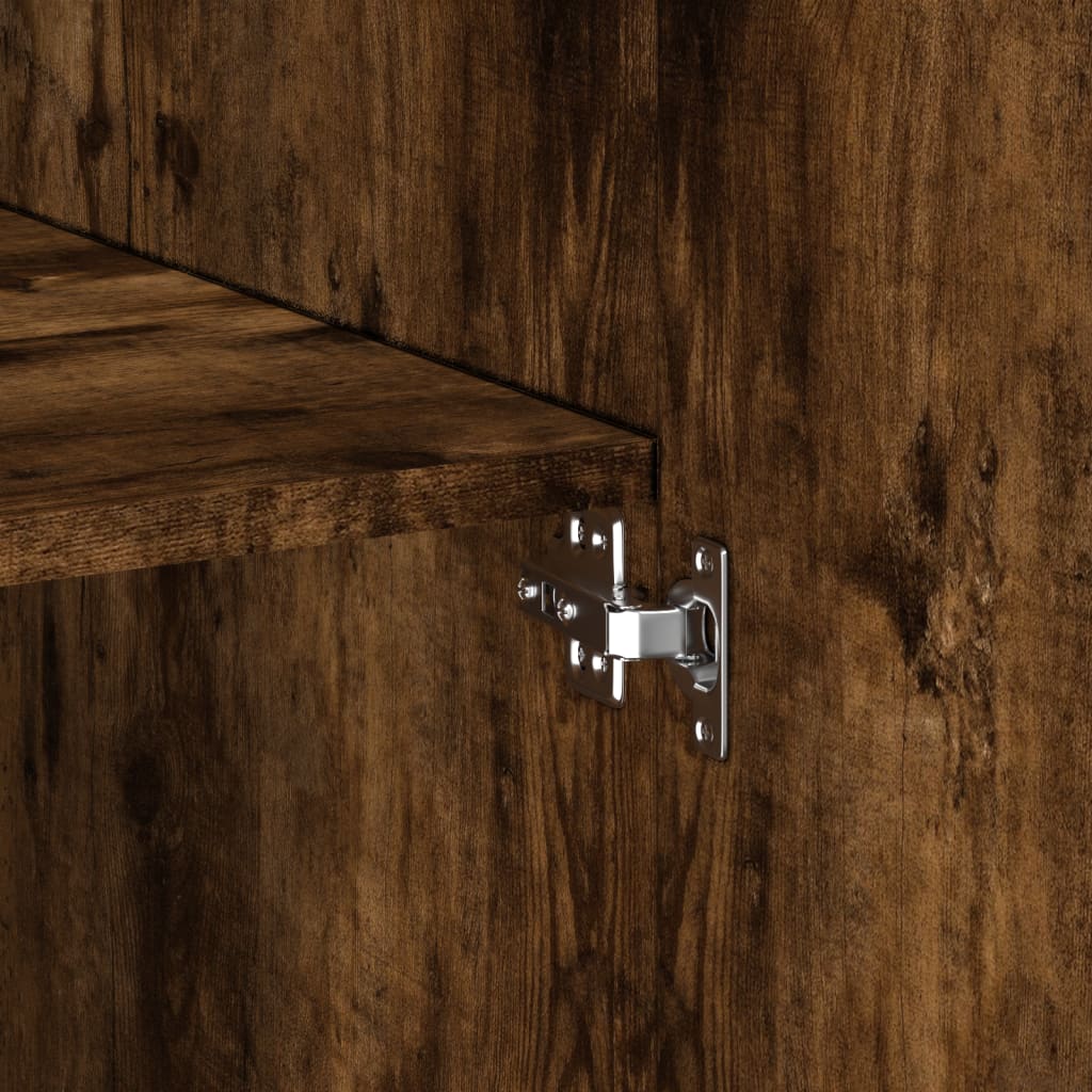 Armadietto Rovere Fumo 70x42,5x225 cm in Legno Multistrato