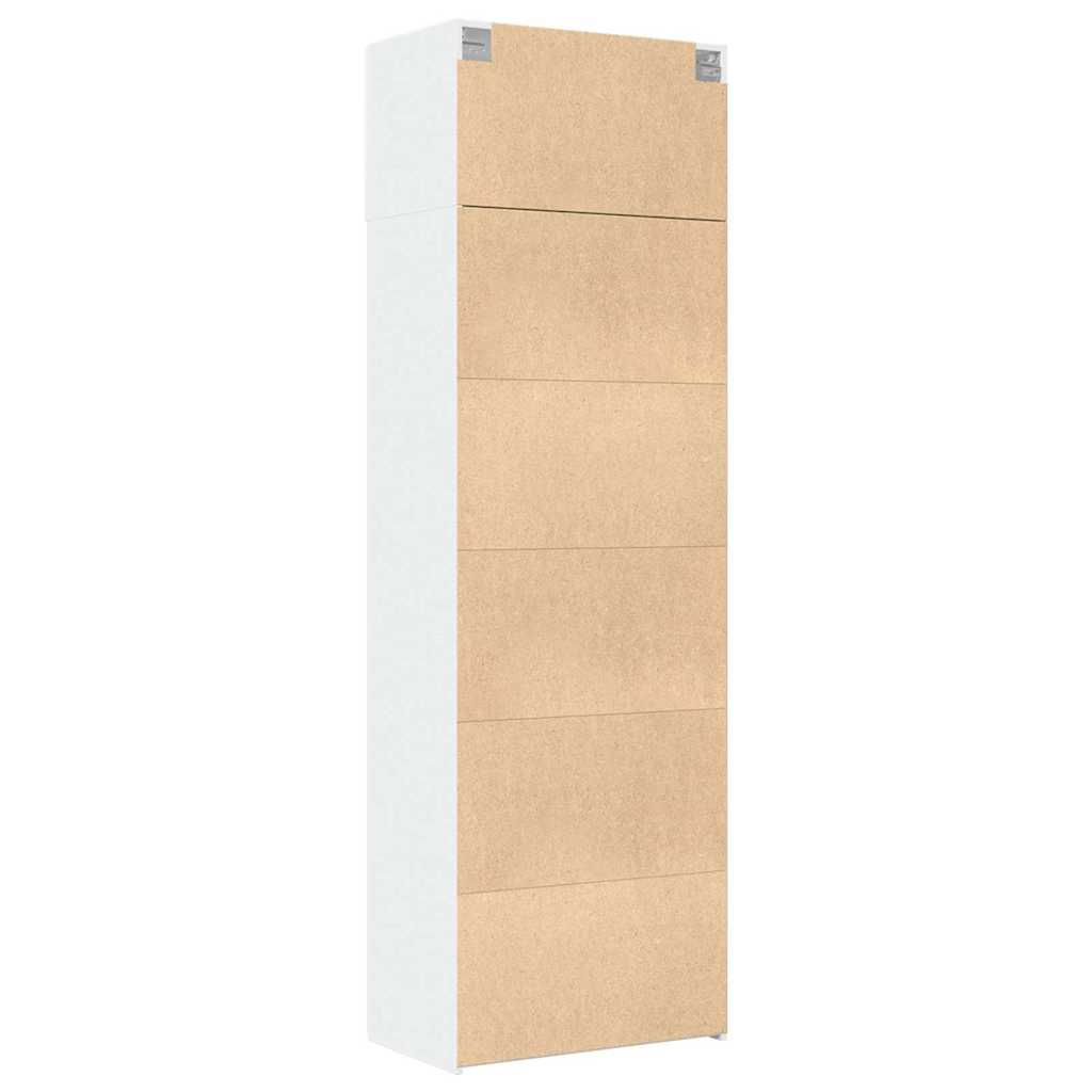 Mobile Portaoggetti Bianco 70x42,5x225 cm in Truciolato - homemem39