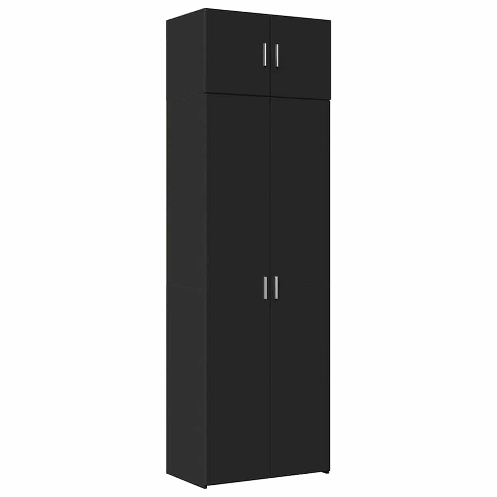 Mobile Portaoggetti Nero 70x42,5x225 cm in Truciolato - homemem39