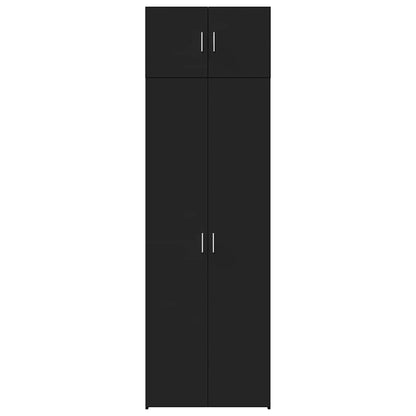 Mobile Portaoggetti Nero 70x42,5x225 cm in Truciolato - homemem39