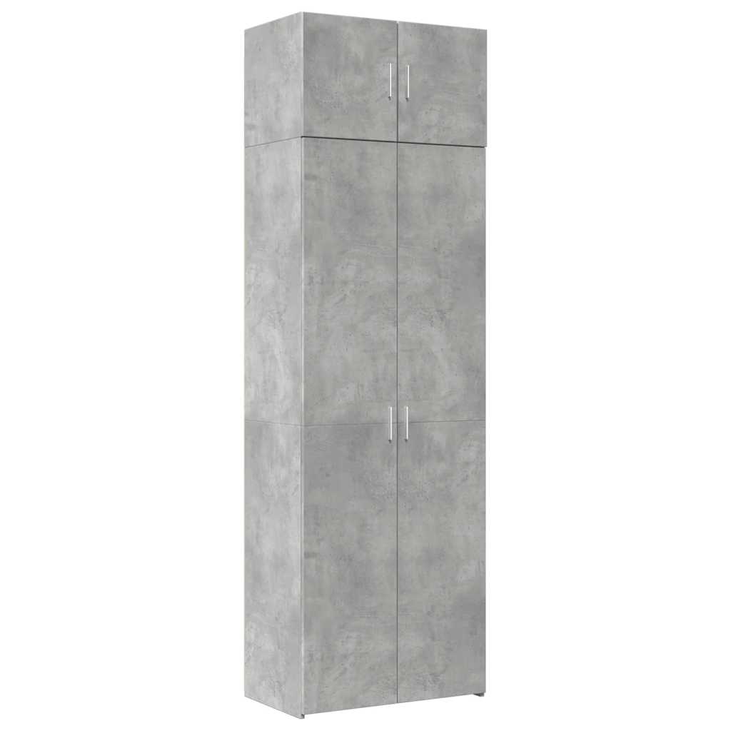 Armadietto Grigio Cemento 70x42,5x225 cm in Legno Multistrato - homemem39