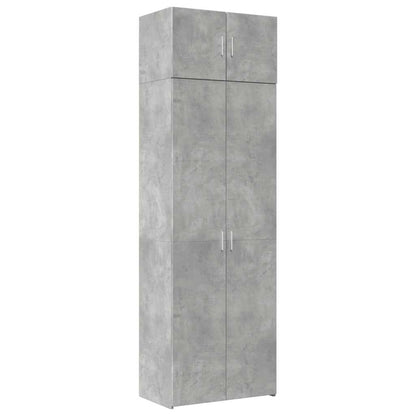 Armadietto Grigio Cemento 70x42,5x225 cm in Legno Multistrato - homemem39