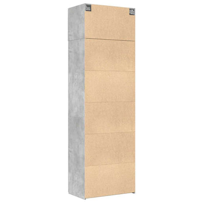 Armadietto Grigio Cemento 70x42,5x225 cm in Legno Multistrato - homemem39