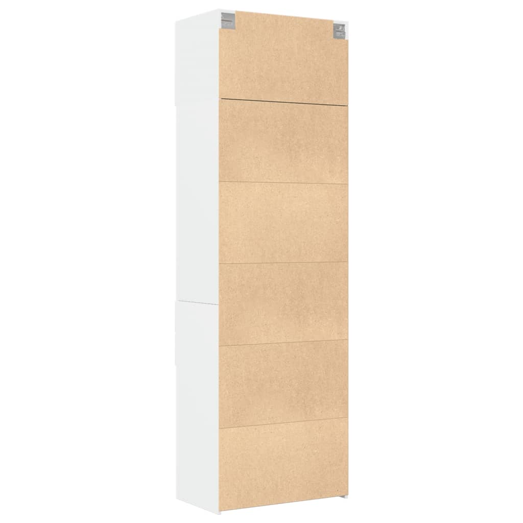 Mobile Portaoggetti Bianco 70x42,5x225 cm in Truciolato - homemem39