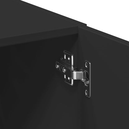 Mobile Portaoggetti Nero 70x42,5x225 cm in Truciolato - homemem39