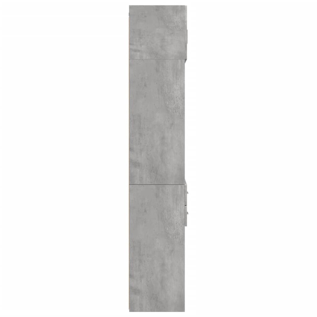 Armadietto Grigio Cemento 70x42,5x225 cm in Legno Multistrato - homemem39