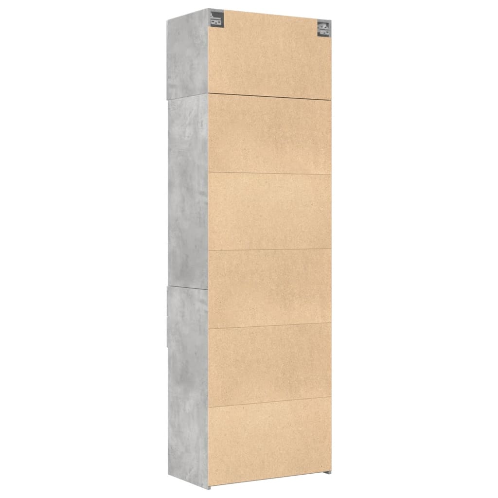 Armadietto Grigio Cemento 70x42,5x225 cm in Legno Multistrato - homemem39