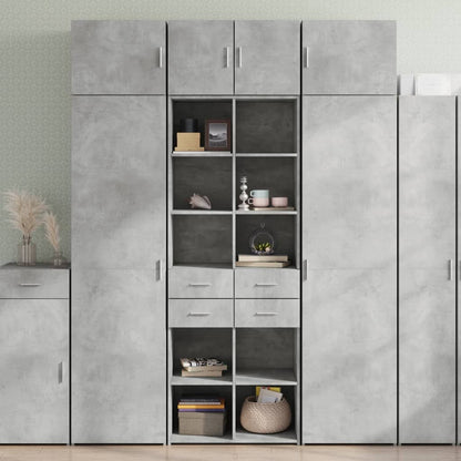 Armadietto Grigio Cemento 70x42,5x225 cm in Legno Multistrato - homemem39