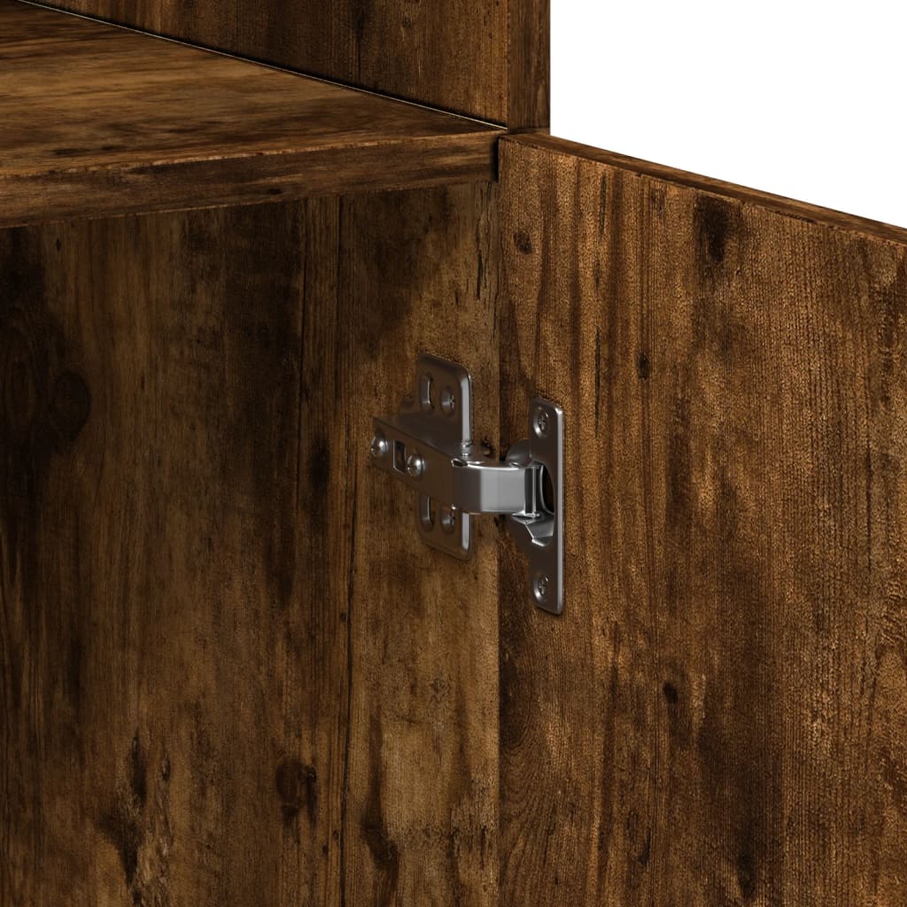 Armadietto Rovere Fumo 80x42,5x225 cm in Truciolato - homemem39