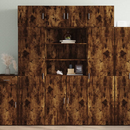 Armadietto Rovere Fumo 80x42,5x225 cm in Truciolato - homemem39