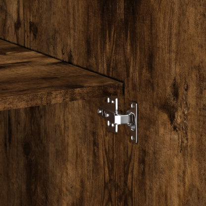 Armadietto Rovere Fumo 80x42,5x225 cm in Truciolato - homemem39