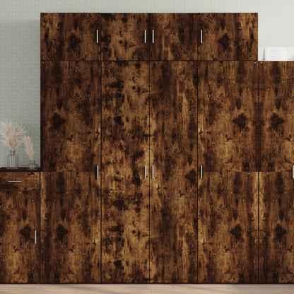 Armadietto Rovere Fumo 80x42,5x225 cm in Truciolato - homemem39