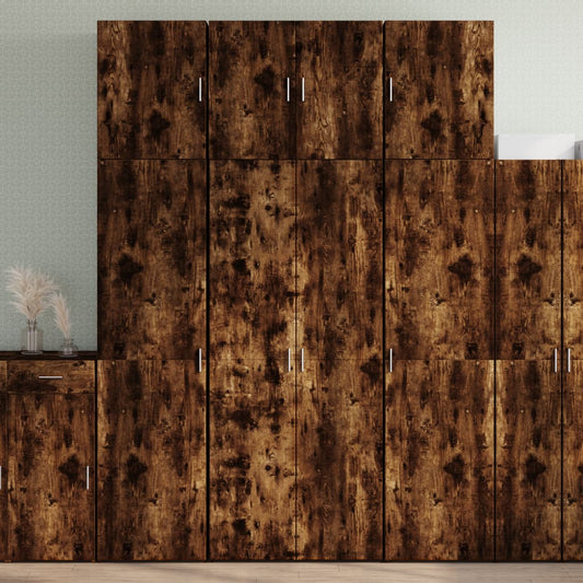 Credenza Rovere Fumo 80x42,5x249 cm in Legno Multistrato | homemem39