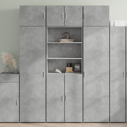 Credenza Grigio Cemento 70x42,5x185 cm in Legno Multistrato - homemem39