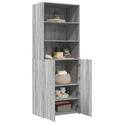 Credenza Grigio Sonoma 70x42,5x185 cm in Legno Multistrato - homemem39